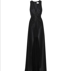Cinq a Sept Elio Split-Front Twisted Silk Gown